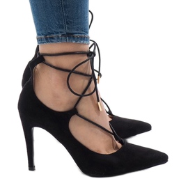Zapatos negros con tacón 4524-1 Zapatos negros con tacón 4524-1