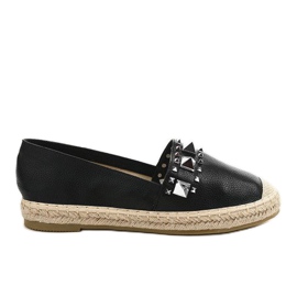 Alpargatas negras con tachuelas 1706 negro