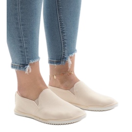 Zapatillas slip-on de Lycra 315-3 beige