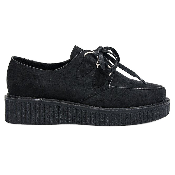 Botas Creepers En La Plataforma Rosa Negra negro