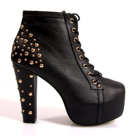 Botas Solid In Heels K771 Negro