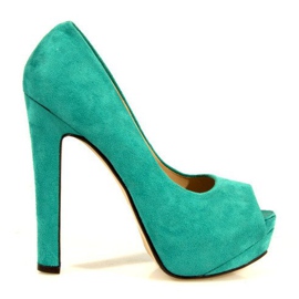 Zapatos de salón de ante 023 Menta verde Zapatos de salón de ante 023 Menta verde