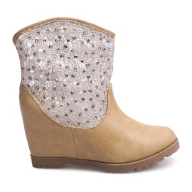 Botines calados 7010-16 Caqui