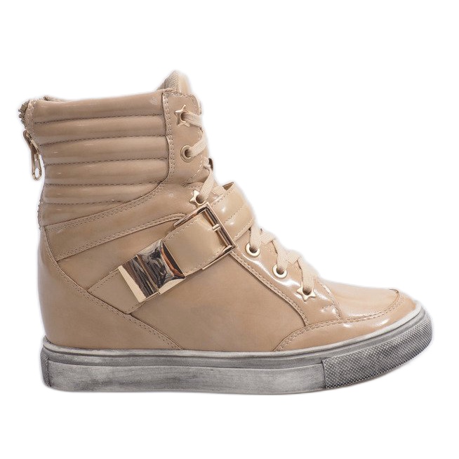 Zapatillas de deporte beige 7068 de oro de moda