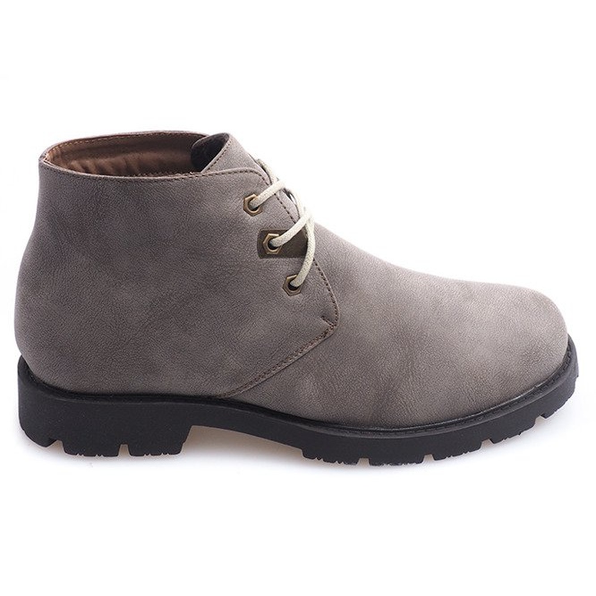 Zapatos Altos Con Cordones 81909 Taupe gris