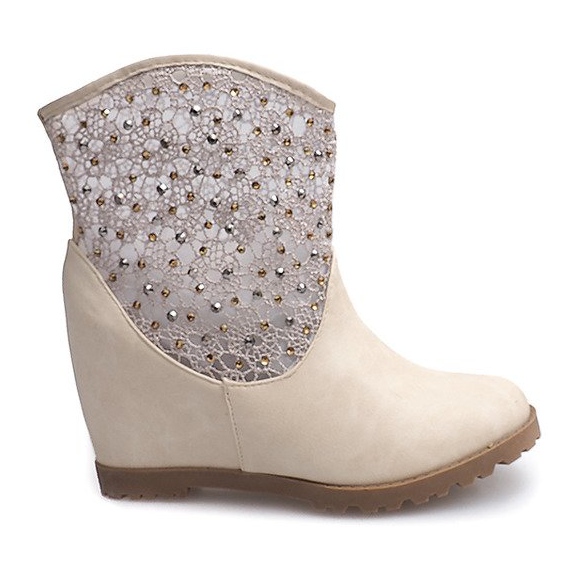 Bota cuña calada 7010-16 Beige