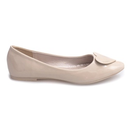 Bailarinas Lacadas Con Corazones 4003 Beige