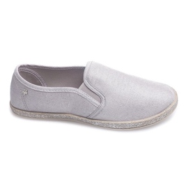 Alpargatas Deportivas Brillantes B740 Plata gris