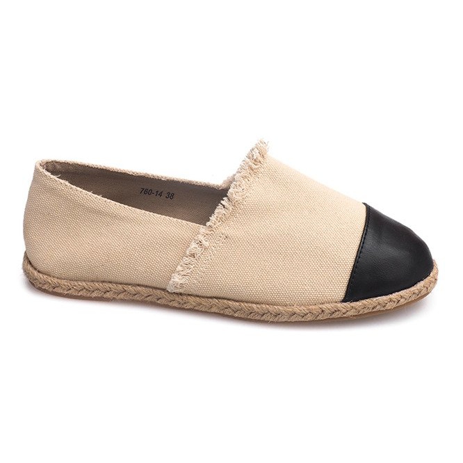 Alpargatas Lino 760 Deportivas Beige negro