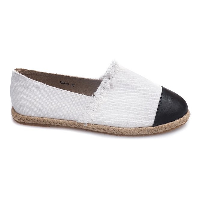 Alpargatas Lino 760 Deportivas Blancas blanco negro
