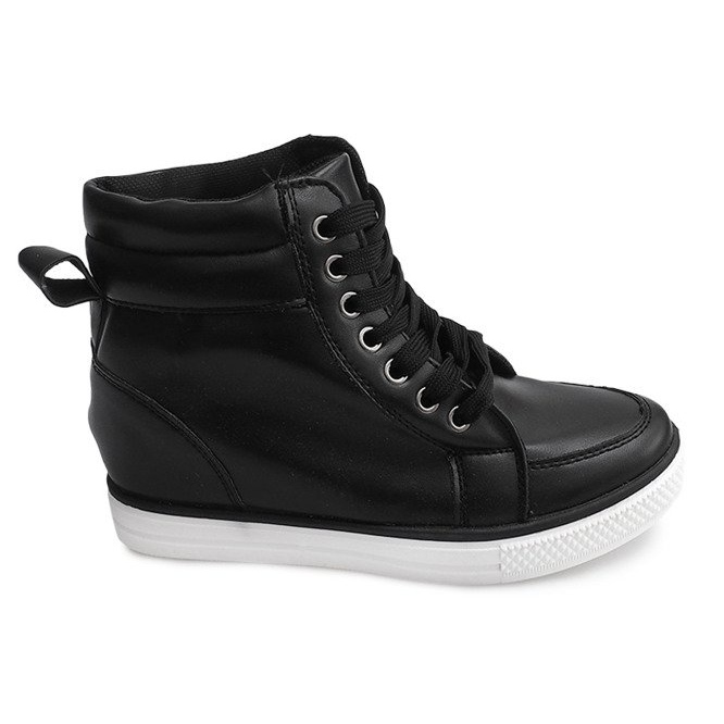 Deportivas de cuña alta 15001 Negro