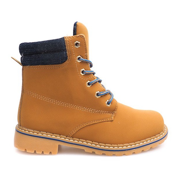 Tramperos de madera de otoño 1-16 YELL / BLU marrón
