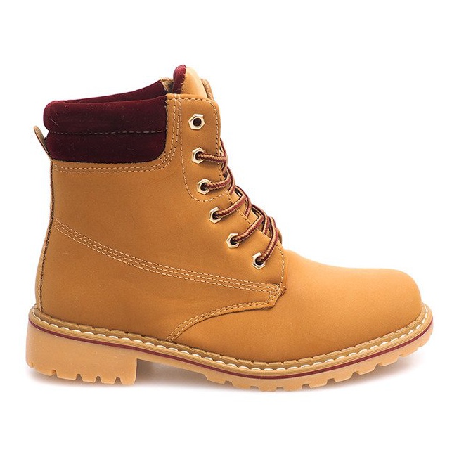 Tramperos de madera de otoño 1-16 YELL / RED marrón