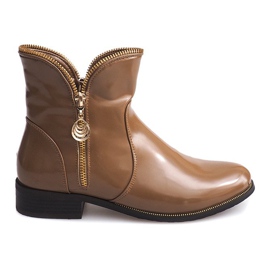 Botas lacadas y calentitas QQ-47 Khaki multicolor verde