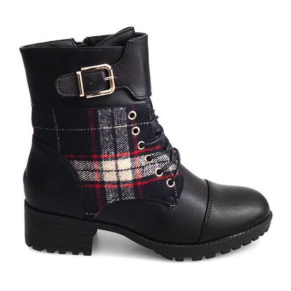 Botas Botas con Cordones Lattice B2913 Negro Botas Botas con Cordones Lattice B2913 Negro