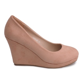 Zapatos De Salón Con Cuña De Ante 2054 Rosa rosado