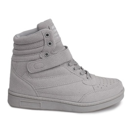 Zapatillas grises con cuña XW33268