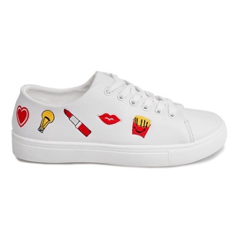 Zapatillas 16106 Sellos Blancos Parches
