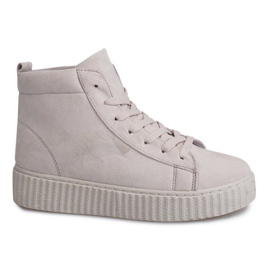 Botas altas Creepers en la plataforma beige HX002 Botas altas Creepers en la plataforma beige HX002