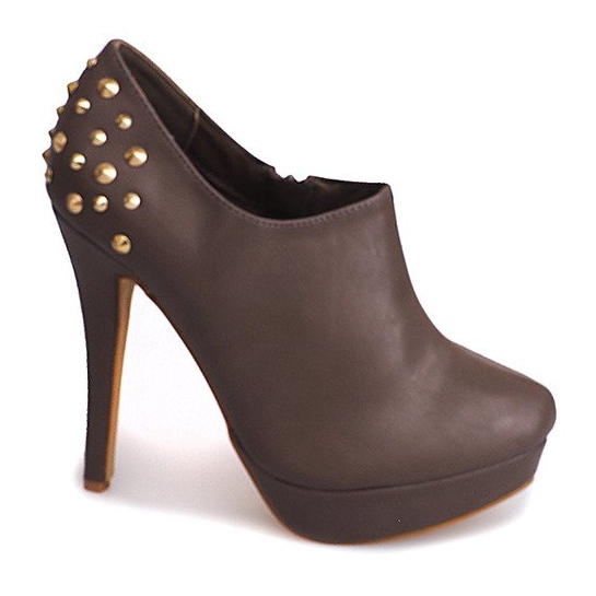 Botas elegantes de tacón alto 8860P Caqui Botas elegantes de tacón alto 8860P Caqui