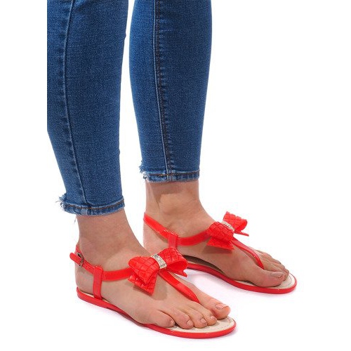 Sandalias Decoradas con Lazo 911 Rojo