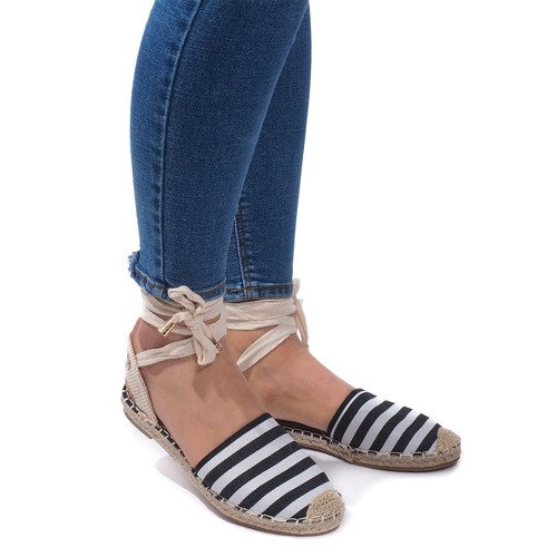 Sandalias Alpargatas Bailarinas 6368 Negro