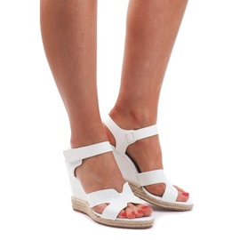 Sandalias de cuña 5H5670 Blanco marrón