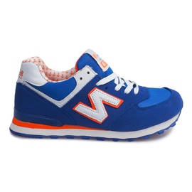 Zapatillas Sportowe JK-33 ROYAL / BLANCO / NARANJA azul