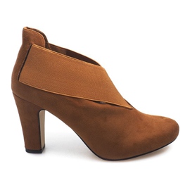 Botas de ante en poste 7-206 Camel marrón