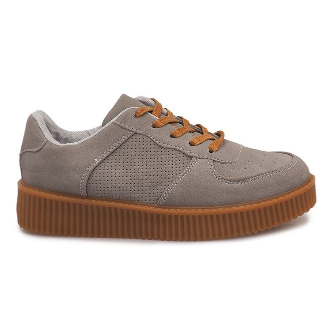 Botas Creepers en la plataforma gris HBK1015 Botas Creepers en la plataforma gris HBK1015