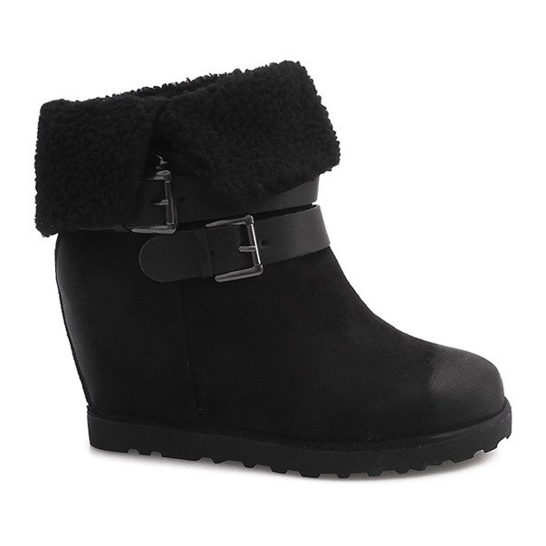 Botas cálidas en cuña 18-8 negro