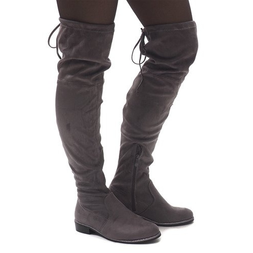Botas de ante 30701 Gris