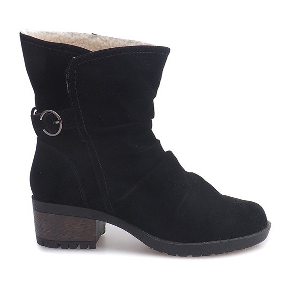 Botas de ante con piel 1226-PA Negro Botas de ante con piel 1226-PA Negro