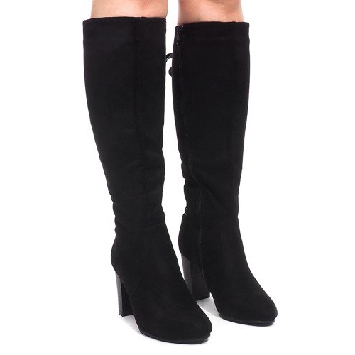 Botas de ante en una barra B02 Negro