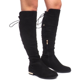 Botas Ante Pompon G-42 Negro Botas Ante Pompon G-42 Negro