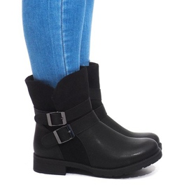 Botas cálidas con hebilla B0-178 Negro Botas cálidas con hebilla B0-178 Negro