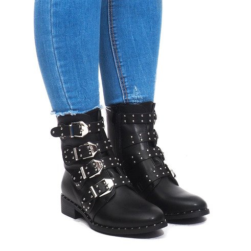 Botas cálidas con hebilla 6205-1 Negro Botas cálidas con hebilla 6205-1 Negro