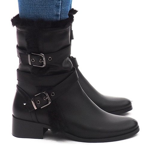 Botas cálidas con hebilla 3140 Negro