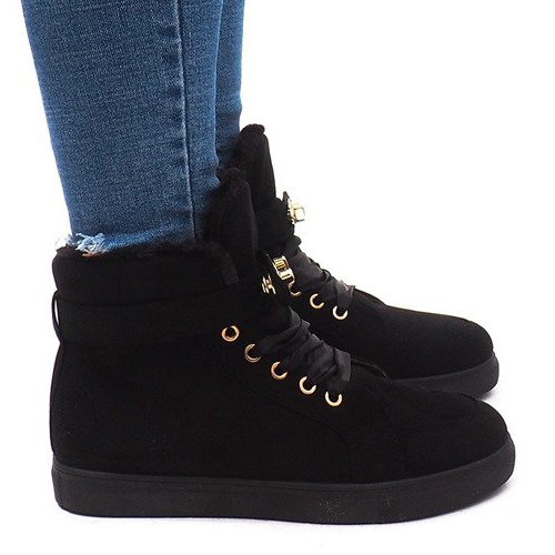 BM Zapatillas Warm BOK-1122 Negro