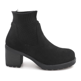 Botas calientes en un calcetín de tacón D2130 Negro Botas calientes en un calcetín de tacón D2130 Negro