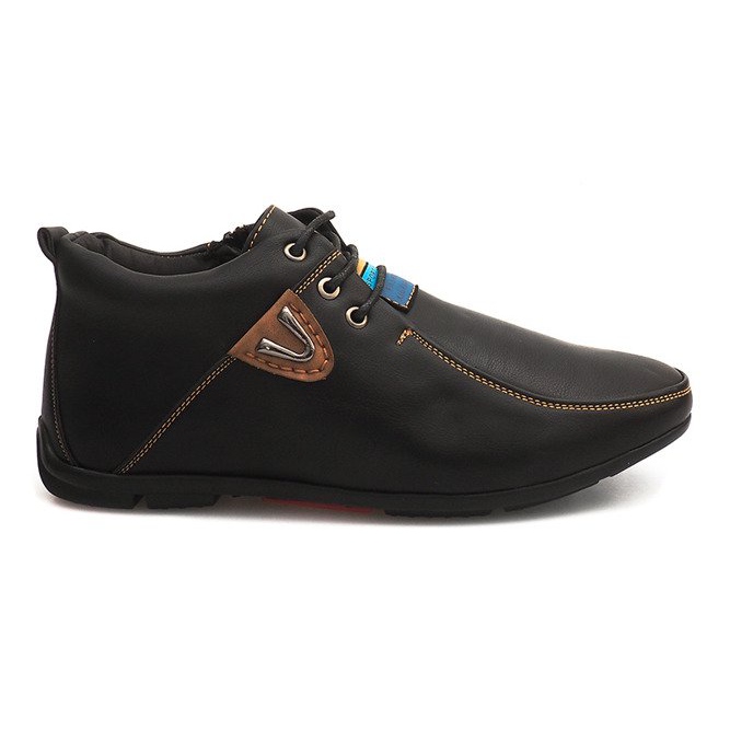 Botas altas y cálidas atadas WF622-3 Negro