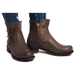 Botas de abrigo 4417 Caqui multicolor verde