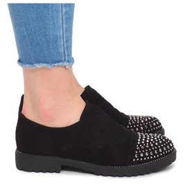 Zapatos de moda con tachuelas 22-2 negro