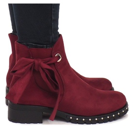 Botas de ante DR1798-64 Burdeos rojo