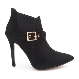 Botas De Tacón Alto Ante PK097 Negro