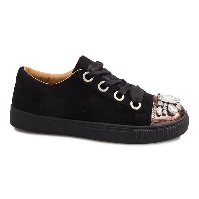 Zapatillas de deporte ricamente decoradas 6192 Negro