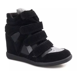 Zapatillas de cuña R9686 Negro