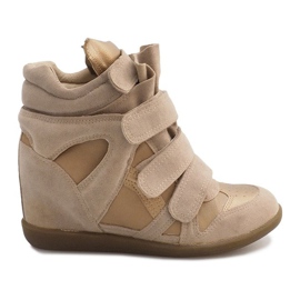 Zapatillas de cuña R9686 Beige