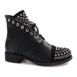 Botas Caladas Con Tachuelas KL-278 Negro