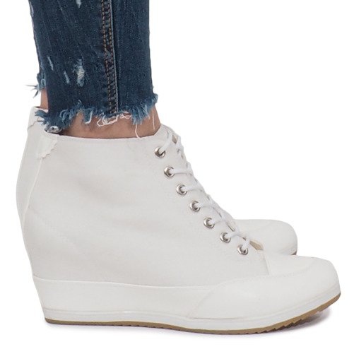 Zapatillas de cuña blancas Capucine Material blanco Zapatillas de cuña blancas Capucine Material blanco